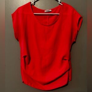 Persaya Vibrant Red Short Sleeve Top